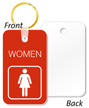 WOMEN Bathroom Keychain, 1-3/4 in. x 3 in.