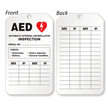 AED (Automatic External Defibrillator) Inspection Tag