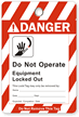 Lockout Tag-ANSI Striped