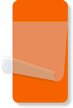 1¾” x 3¼” Orange Self-Laminating Labels