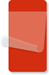 2¼” x 4¼” Red Self-Laminating Labels