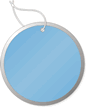 Blue Metal Rim Key Tags (pre-strung)