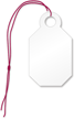 Jewelry tag, Burgundy silk like string