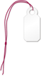 Jewelry tag, Burgundy silk like string