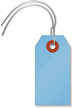 Dark Blue Cardstock Tags (with wires)