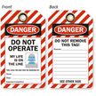 Custom Danger Do Not Operate Tag