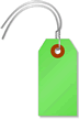 Fluorescent Green Tags (with wires)