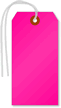 Fluorescent Pink Tags (with strings)