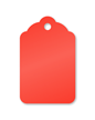Fluorescent Red Merchandise Price Tag