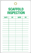 Scaffold Inspection Plastic Tags, Vinyl Inspection Tag