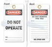 Do Not Operate Self-Laminating Lockout Tag