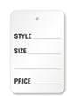 Garment Tag ( 2-7/8 in. x 1-3/4 in.) No Strings