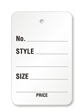 Garment Tag ( 2-7/8 in. x 1-3/4 in.) No Strings