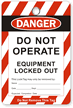 Lockout Tag-OSHA Striped