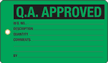 QA Approved Plastic Tags, Vinyl Inspection Tag