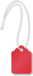 Red Merchandise Tag (with strings)