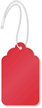 Red Merchandise Tag (with strings)