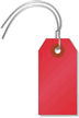 Red Cardstock Tags (with wires)