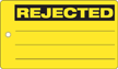 Rejected Plastic Tags, Vinyl Inspection Tag