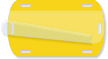 Yellow Blank Fiber Optic Cable Tag