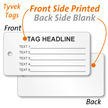 1-Sided Custom Tyvek Tag in Form Style