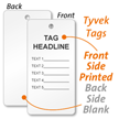 Custom Tyvek Tag in Form Style