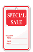 Special Sale Large, White stock, Red ink