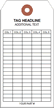 Custom Tag, Table Style, Vertical 5.25 in. x 2.625 in. (#6), 1-Side