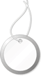 White Metal Rim Key Tags (pre-strung)