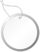 White Metal Rim Key Tags (pre-strung)
