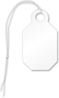 Jewelry tag, White polyester string