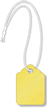 Yellow Merchandise Tag (with strings)