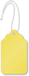 Yellow Merchandise Tag (with strings)
