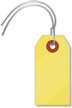 Yellow Cardstock Tags (with wires)