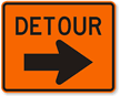 Detour Right - Route Marker Sign