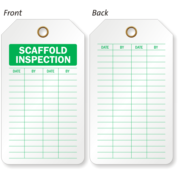 Scaffold Inspection Status Tag Sku Tg 0644