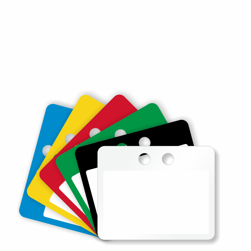 PVC Cable ID Blank Write-On Tag with 2 Holes - 50 Tags/Pack, SKU
