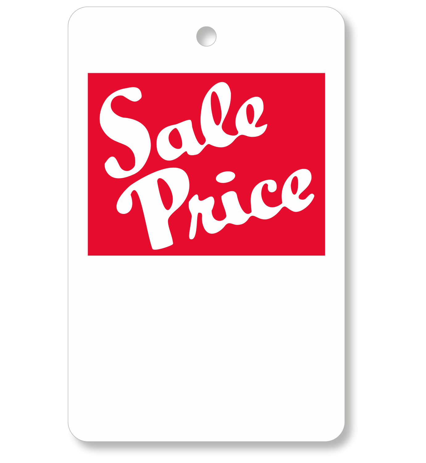 Sale Price Tag (2.75 in. X 1.75 in.) No String, SKU: TG-0042