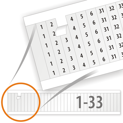 Labels with numbers, 3781