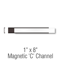 Magnetic 'C' Channel Card Holder, 1 in. x 8 in.