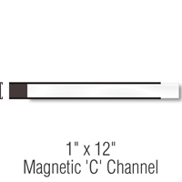 Magnetic 'C' Channel Label Holder, 1 in. x 12 in.