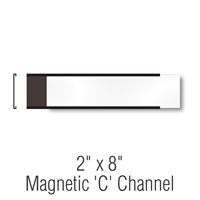 Magnetic 'C' Channel Label Holder, 2 in. x 8 in.