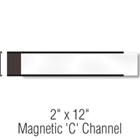 Magnetic 'C' Channel Label Holder, 2 in. x 12 in.