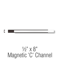 Magnetic 'C' Channel Label Holder, 1/2 in. x 8 in.