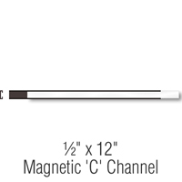 Magnetic 'C' Channel Label Holder, 1/2 in. x 12 in.