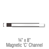 Magnetic 'C' Channel Label Holder, 3/4 in. x 8 in.
