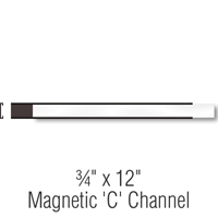 Magnetic 'C' Channel Label Holder, 3/4 in. x 12 in.