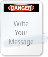 Self-Laminating Danger Message Padlock Label