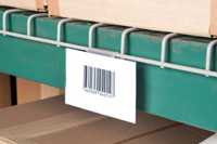 Deck ID Label Holder for Wire Decking in Pallet Racks