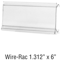 WireRac, wire shelving label holder